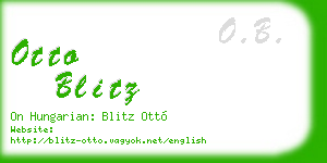 otto blitz business card